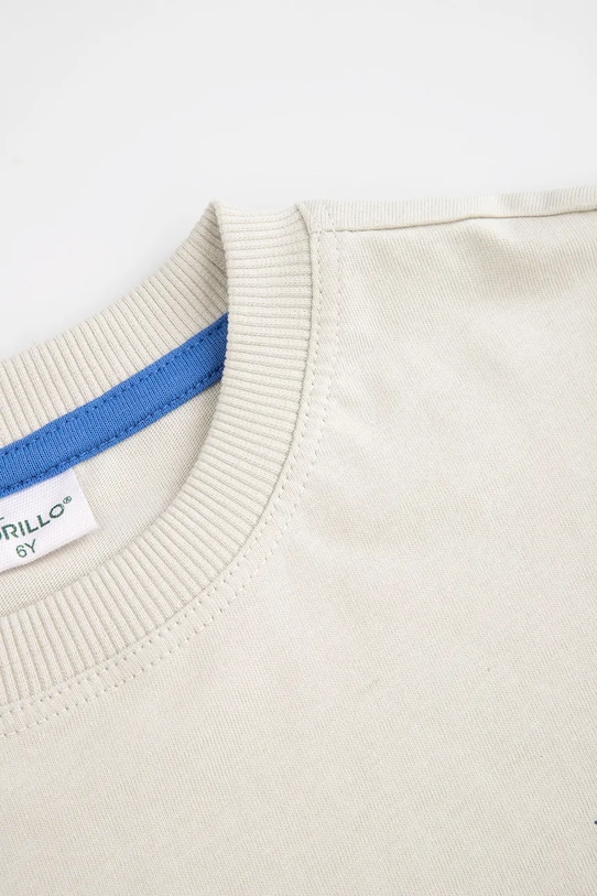 Dječaci Dječja pamučna majica kratkih rukava Coccodrillo WC6143204RBK siva