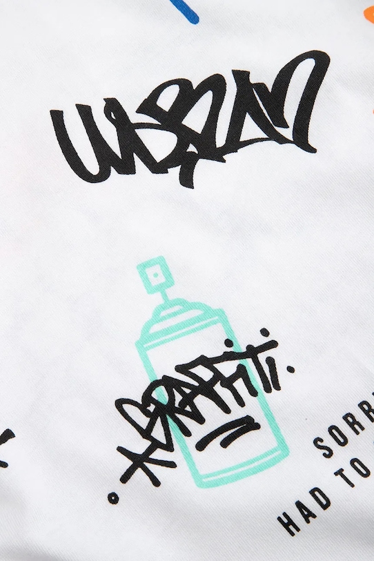 Детска памучна тениска Coccodrillo бял WC6143201RBJ