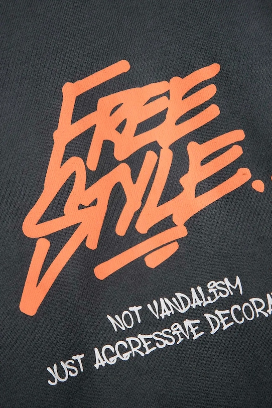 Детска памучна тениска Coccodrillo сив WC6143202RBJ