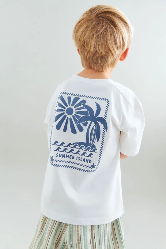 Wheat t-shirt dziecięcy bawełniany biały 2091.012.GOTS