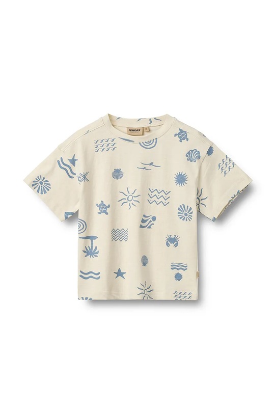 Wheat t-shirt basic dziecięcy bawełniany beżowy 2099.159.GOTS