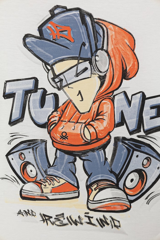 Chłopiec United Colors of Benetton t-shirt dziecięcy bawełniany 3I1XC10SJ.G.Stagionale biały