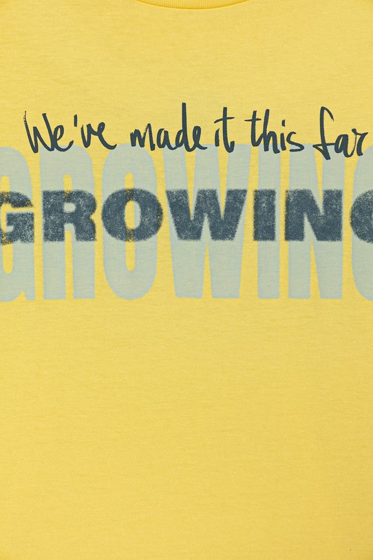 Dječaci United Colors of Benetton majica za djecu od pamuka 3I1XC10SJ.G.Stagionale zlatna