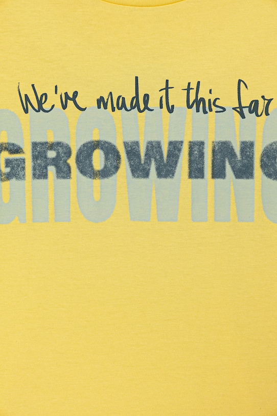 Dječaci United Colors of Benetton majica za djecu od pamuka 3I1XC10SJ.G.Stagionale zlatna