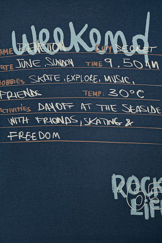 Chłopiec United Colors of Benetton t-shirt dziecięcy bawełniany 3I1XC10SJ.G.Stagionale granatowy