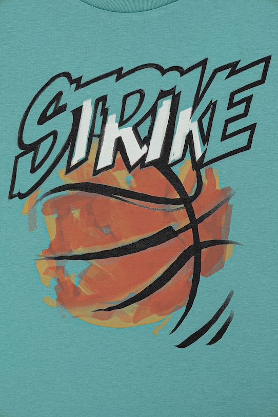 Chłopiec United Colors of Benetton T-shirt dziecięcy bawełniany 3I1XC10SJ.G.Stagionale turkusowy