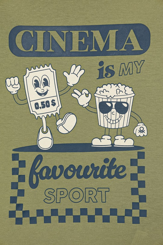 BIMBO United Colors of Benetton t-shirt per bambini in cotone 3I1XG10MA.P.Stagionale verde