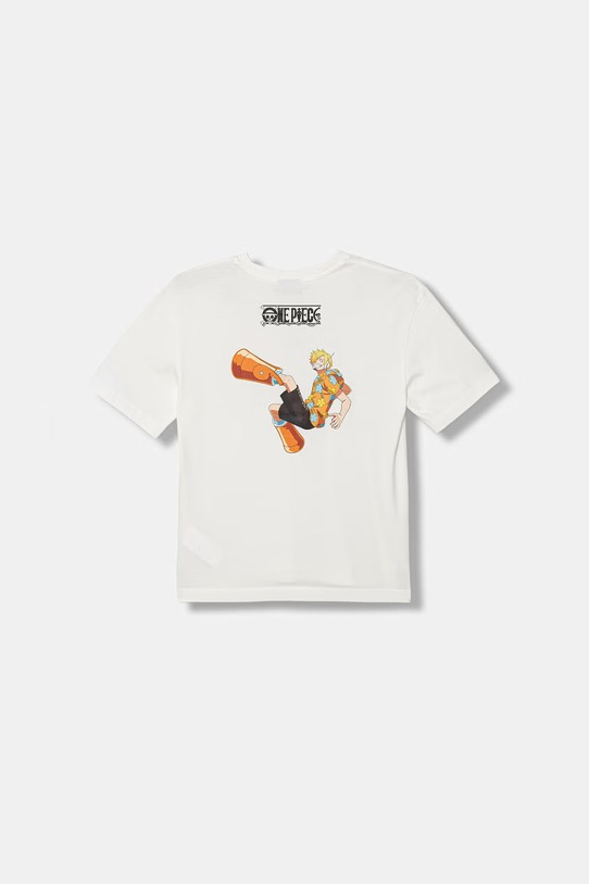 United Colors of Benetton tričko detské bavlnené 3MI5C10S9.G.Stagionale biela SS26