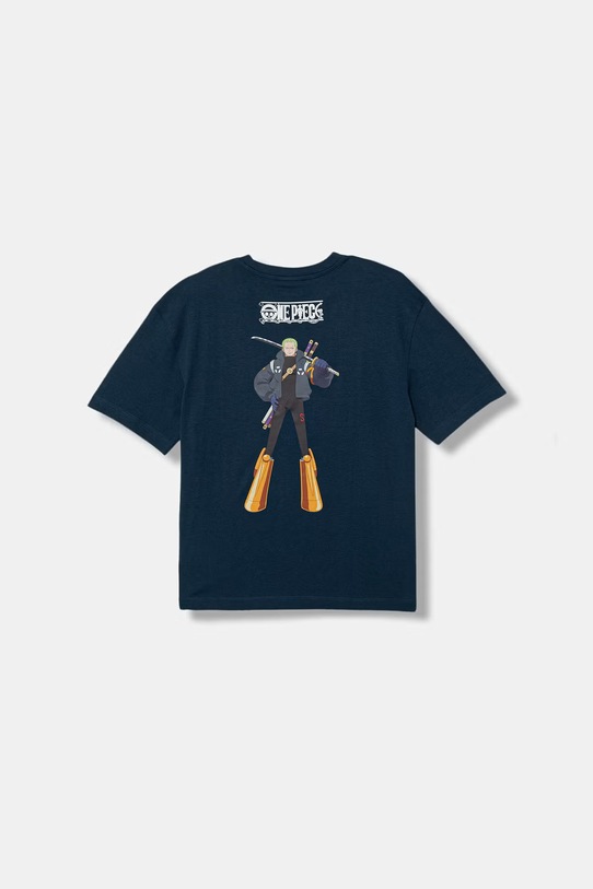 United Colors of Benetton tričko detské bavlnené 3MI5C10S9.G.Stagionale tmavomodrá SS26