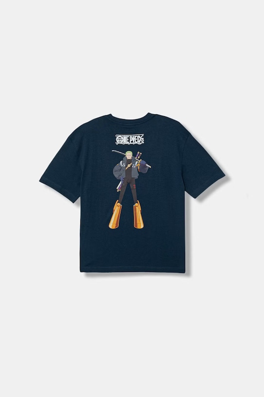 United Colors of Benetton tričko detské bavlnené 3MI5C10S9.G.Stagionale tmavomodrá SS26