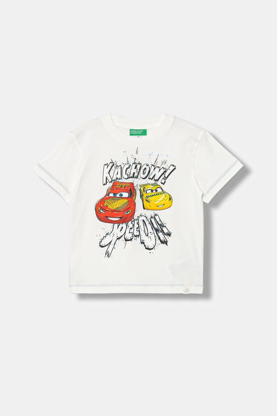 United Colors of Benetton t-shirt dziecięcy bawełniany biały 3MI5G10LX.P.Stagionale