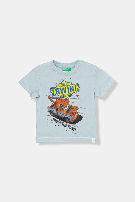 United Colors of Benetton t-shirt dziecięcy bawełniany niebieski 3MI5G10LX.P.Stagionale