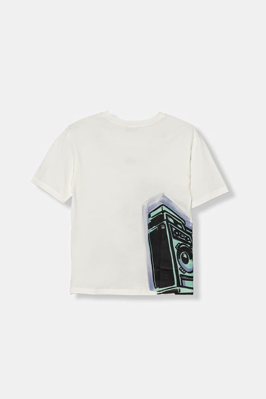 United Colors of Benetton t-shirt dziecięcy bawełniany 3I1XC10SU.G.Stagionale biały SS26