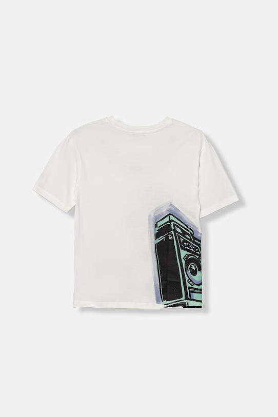 United Colors of Benetton t-shirt dziecięcy bawełniany 3I1XC10SU.G.Stagionale biały SS26