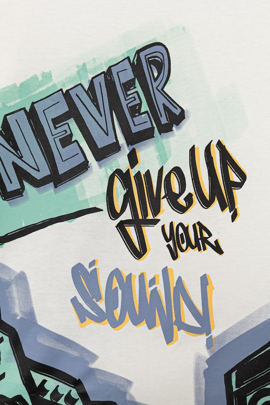 Chłopiec United Colors of Benetton t-shirt dziecięcy bawełniany 3I1XC10SU.G.Stagionale biały