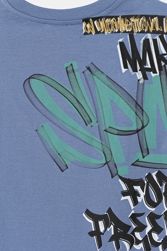 Dečki United Colors of Benetton kratka majica otroška bombažna 3I1XC10SU.G.Stagionale modra