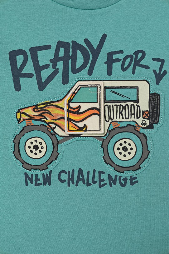 Dječaci United Colors of Benetton majica za djecu od pamuka 3I1XG10MF.P.Stagionale tirkizna