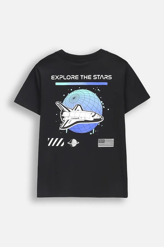 Coccodrillo T-shirt παιδικό βαμβακερό WC6143221LBD μαύρο SS26