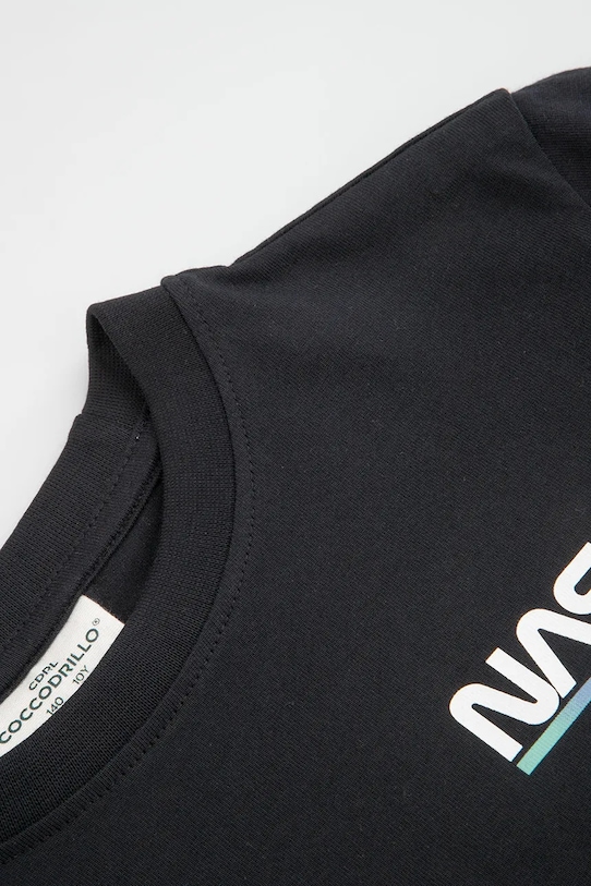 Dječaci Coccodrillo Majica za djecu od pamuka WC6143221LBD crna