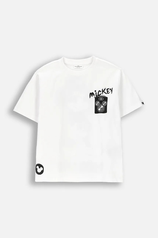 Coccodrillo t-shirt dziecięcy bawełniany biały WC6143211LBD