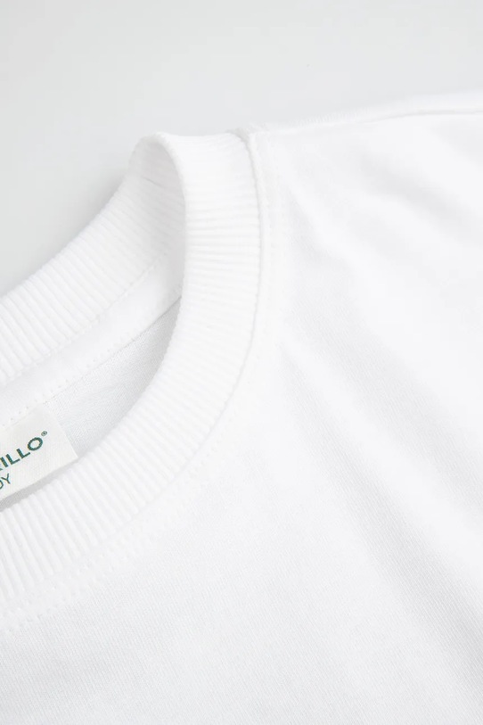 BIMBO Coccodrillo t-shirt per bambini in cotone WC6143211LBD bianco