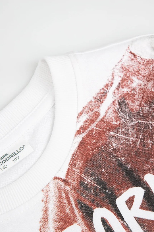 Αγορίστικα Coccodrillo t-shirt παιδικό βαμβακερό WC6143209VBB λευκό