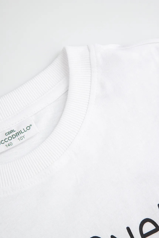 Αγορίστικα Coccodrillo T-shirt παιδικό βαμβακερό WC6143211VBB λευκό
