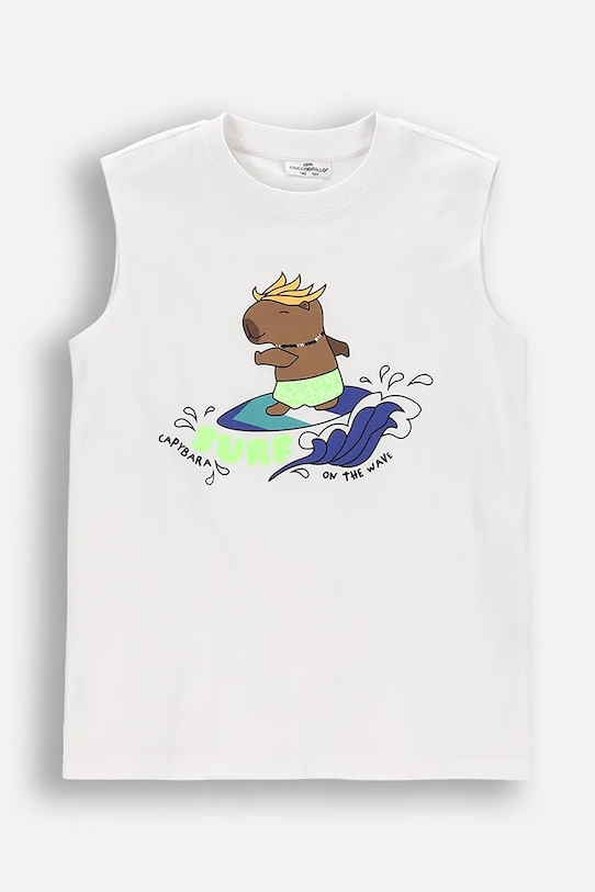 Coccodrillo τοπ Γυναικείο βαμβακερό λευκό WC6143302VBB