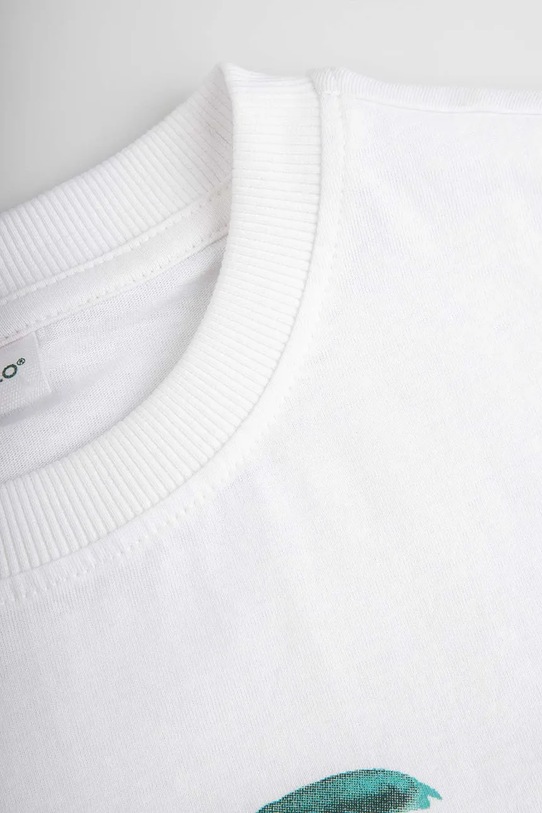 Chłopiec Coccodrillo T-shirt bez rękawów dziecięcy bawełniany WC6143303VBB biały