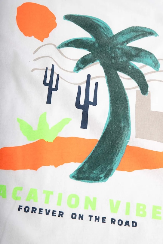 Coccodrillo T-shirt bez rękawów dziecięcy bawełniany biały WC6143303VBB