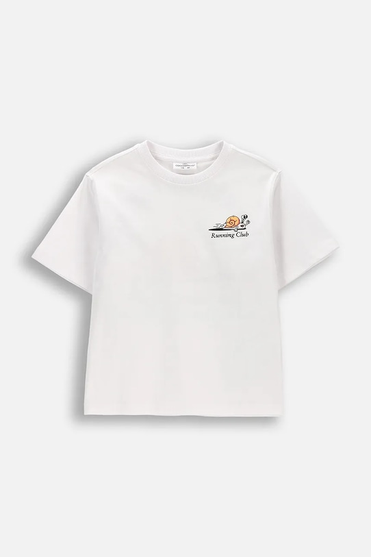 Coccodrillo T-shirt dziecięcy bawełniany biały WC6143202IBK