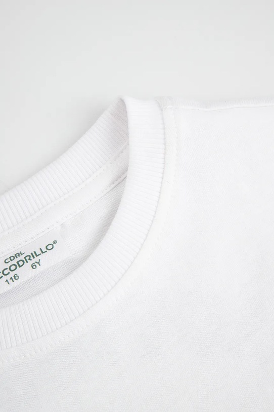 Chłopiec Coccodrillo T-shirt dziecięcy bawełniany WC6143202IBK biały