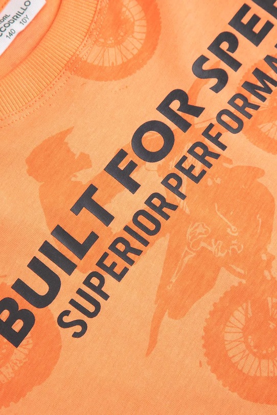 Coccodrillo T-shirt dziecięcy bawełniany pomarańczowy WC6143201HBJ