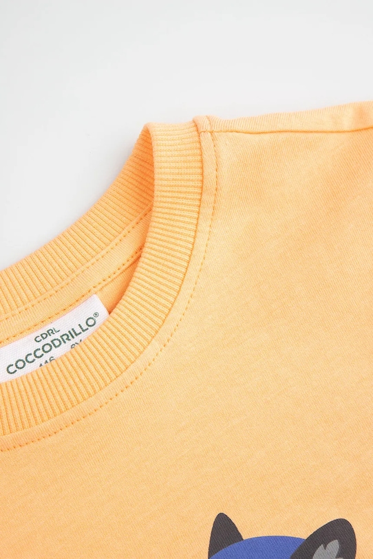 Dečki Coccodrillo kratka majica otroška bombažna WC6143202HBK oranžna