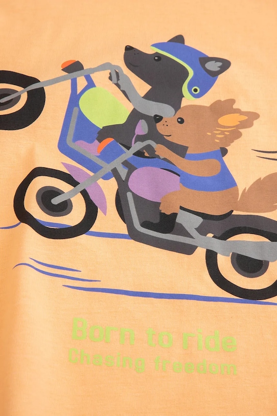 Coccodrillo kratka majica otroška bombažna oranžna WC6143202HBK