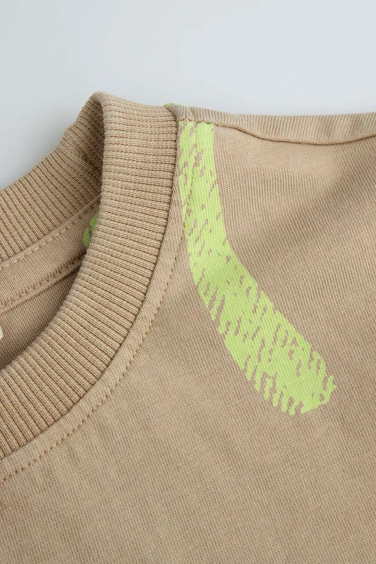 Coccodrillo majica za djecu od pamuka bež WC6143203TBK