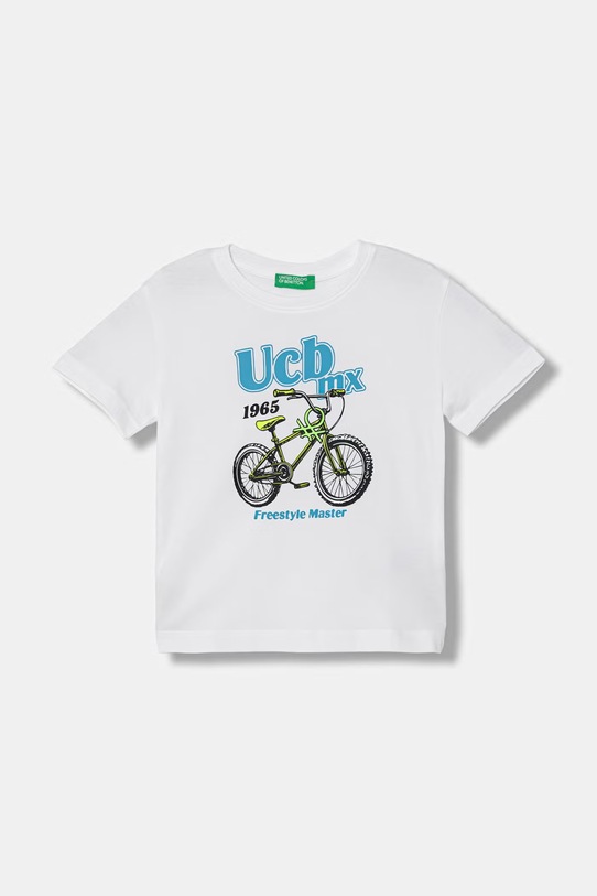 United Colors of Benetton tričko dětské bavlněné bílá 3I1XG10MX.P.seasonal