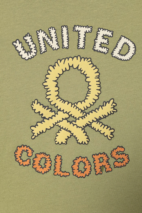 Băieți United Colors of Benetton tricou pentru copii din bumbac 3I1XG10MX.P.seasonal verde