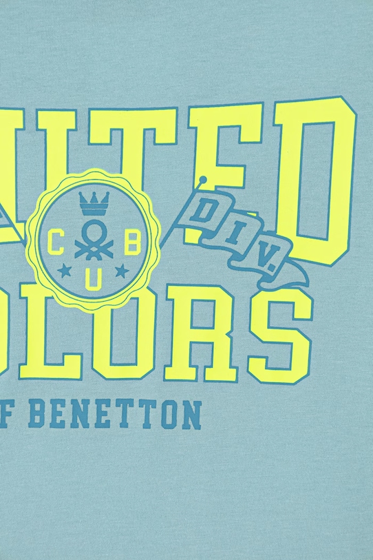 Chlapec United Colors of Benetton tričko detské bavlnené 3I1XC10TF.G.seasonal tyrkysová