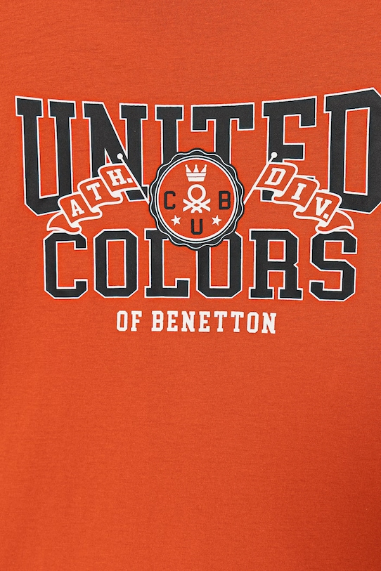 Мальчик United Colors of Benetton футболка для детей из хлопка 3I1XC10TF.G.seasonal оранжевый