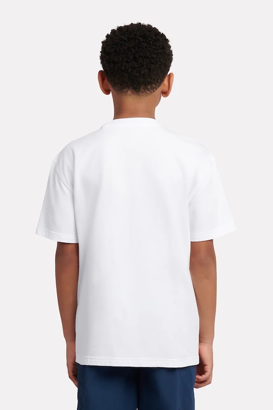 New Balance T-shirt dziecięcy bawełniany YT61Q4N0 biały