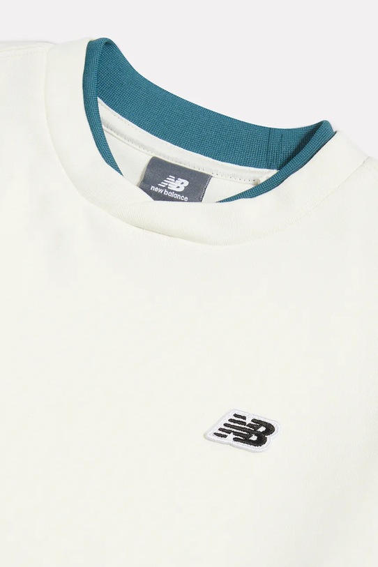 New Balance t-shirt παιδικό βαμβακερό λευκό YT61B802