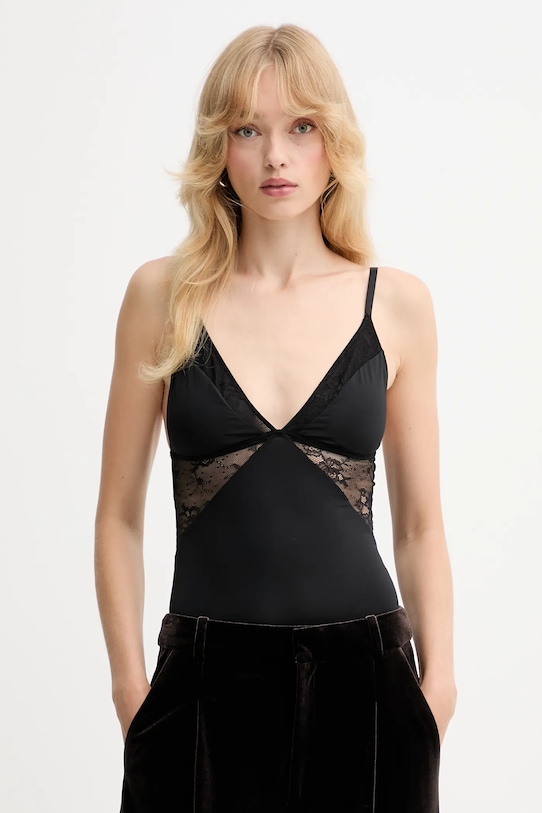 Gestuz top z elastanem czarny 10910764