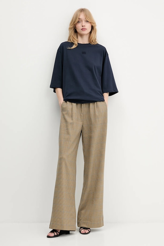 Gestuz t-shirt bawełniany 10910971 niebieski SS26