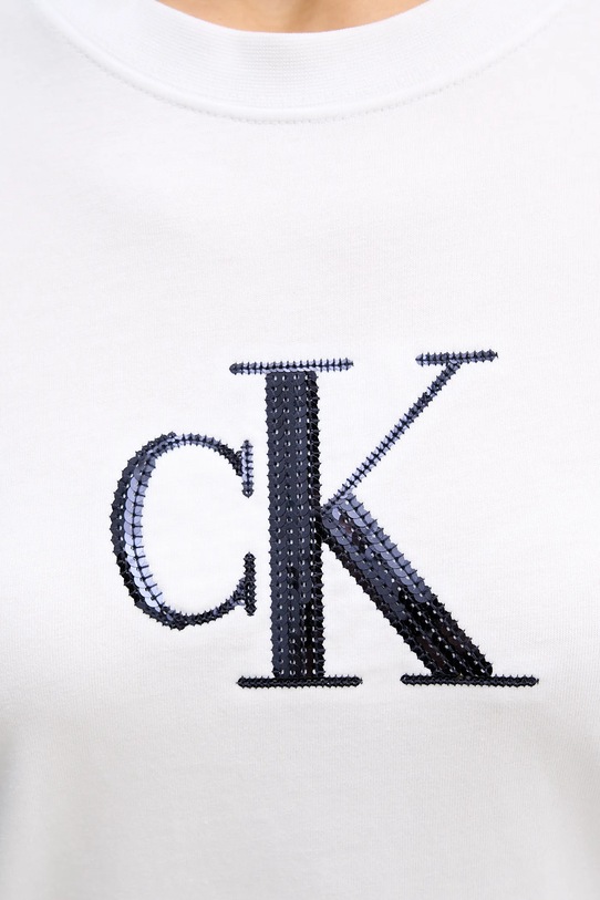 Pamučna majica Calvin Klein Jeans LV044E215G bijela