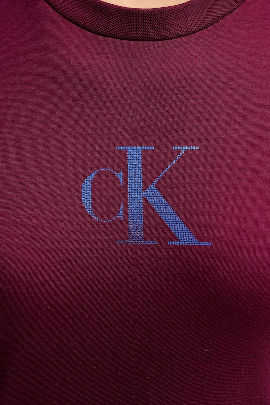 Calvin Klein Jeans t-shirt bawełniany LV047E804G fioletowy