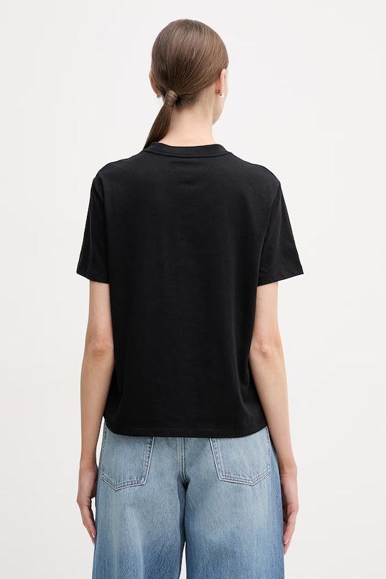 Oblačila Bombažna kratka majica Calvin Klein Jeans LV047E821G črna