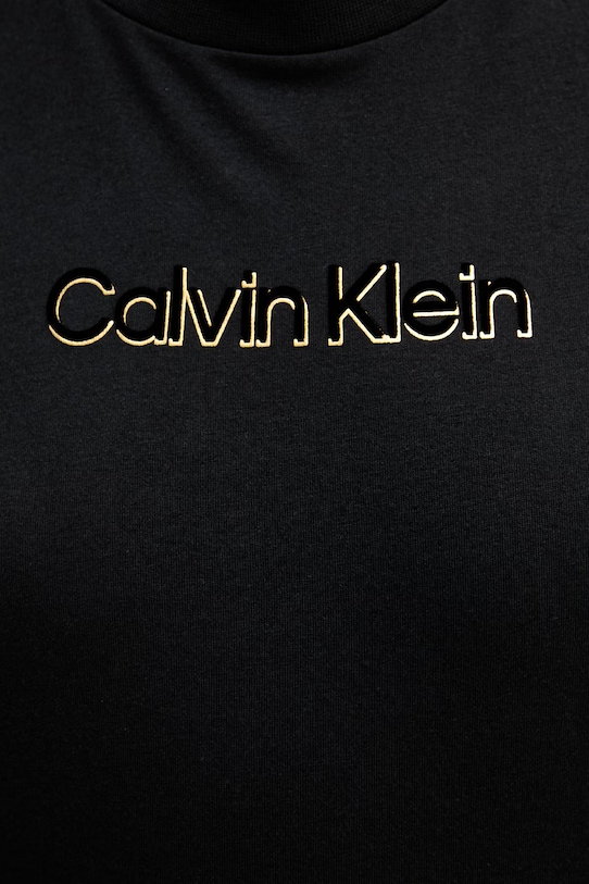 Bombažna kratka majica Calvin Klein Jeans LV047E821G črna