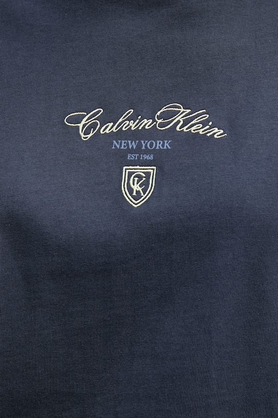 Βαμβακερό μπλουζάκι Calvin Klein Jeans LV047E232G σκούρο μπλε