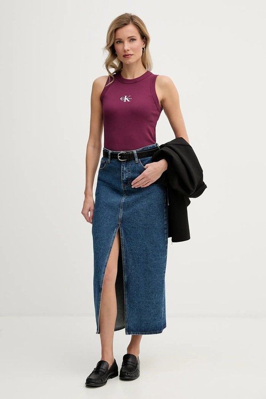 Top Calvin Klein Jeans LV047E200G fialová SS26